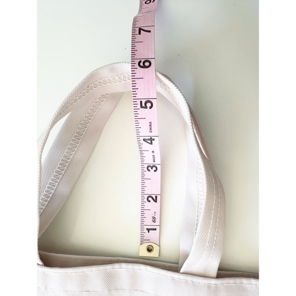 Nordstrom Super Fresh Canvas Tote Cream Beige Reusable Shopping Mini Lunch Bag - Picture 9 of 9